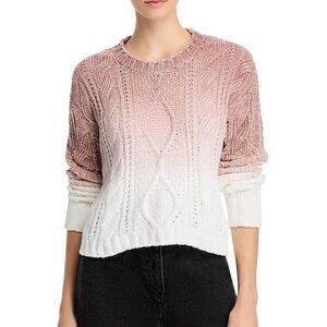 Bella Dahl Women's Size XS Cable Chenille Mocha Ombre Pullover Sweater NEW